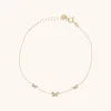 9 Karaat Armband Drie Vlinders