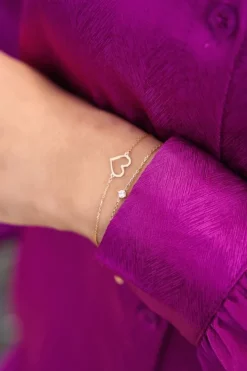14 Karaat Armband Open Hart