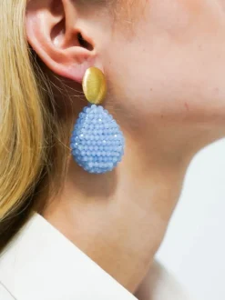 Baby Blauwe Oorbellen Loulou Closed Drop M