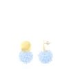 Baby Blauwe Oorbellen Louise Glassberry Globe L Double Stones Tonal