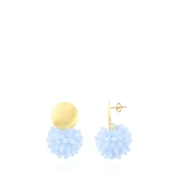 Baby Blauwe Oorbellen Louise Glassberry Globe L Double Stones Tonal