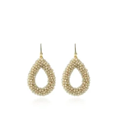 Beige Oorbellen Berry Drop L