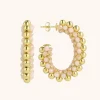 Beige Oorbellen Loe Creool Deluxe M