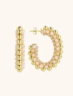 Beige Oorbellen Loe Creool Deluxe M