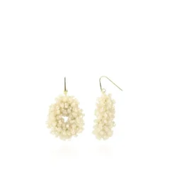 Beige Oorbellen Louise Glassberry Druppel S Double Stones Tonal
