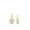 Beige Oorbellen Loulou Closed Drop S Clip