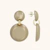 Beige Oorbellen Xenia Rond M