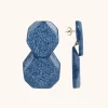 Blauwe Glitter Oorbellen Zola Dubbel Rock Deluxe L