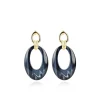 Blauwe Oorbel Nemea Open Oval L