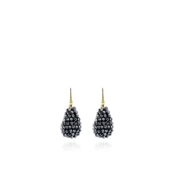 Blauwe Oorbellen Amy Metallic Glassberry Cone S