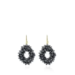 Blauwe Oorbellen Holly Metallic Double Stones Glassberry Ace M