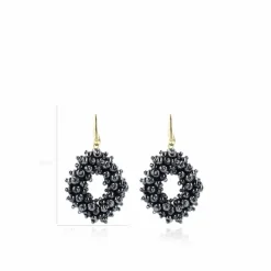 Blauwe Oorbellen Holly Metallic Double Stones Glassberry Ace M