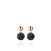 Blauwe Oorbellen Metallic Glassberry Globe L