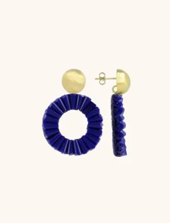 Blauwe Oorbellen Open Circle Danee