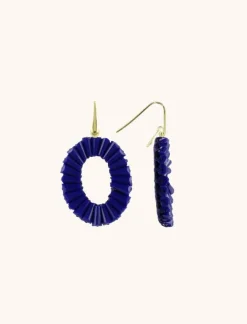 Blauwe Oorbellen Open Ovaal Tube Danee