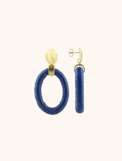 Blauwe Oorbellen Ovaal S Faye