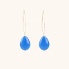 Blauwe Oorbellen Quartz Druppel M
