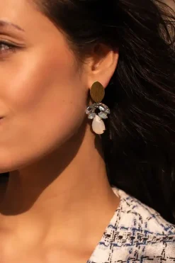 Blauwe Oorbellen Strass Joni