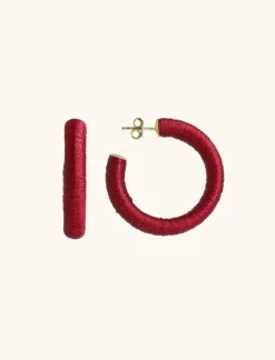 Bordeaux Oorbellen Amara Creool M