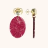 Bordeaux Oorbellen Celia Ovaal S