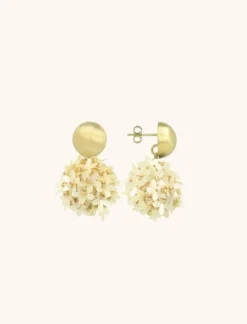 Champagne Oorbellen Daisy Globe S Flower