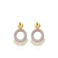 Champagne Oorbellen Elara Drops Combi S
