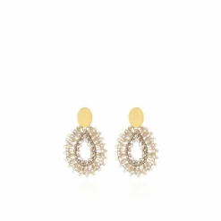 Champagne Oorbellen Robin Silk Drop Crystal S