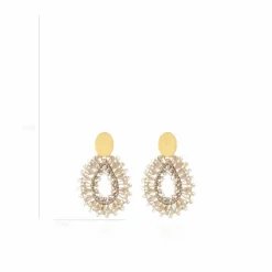 Champagne Oorbellen Robin Silk Drop Crystal S