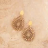 Champagne Oorbellen Robin Silk Drop Crystal S