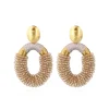 Champagne Oorbellen Yara Oval L