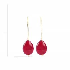 Cherise Oorbellen Quartz Druppel L