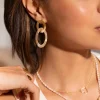 Classic Dubbel Ovaal Satin Oorbellen