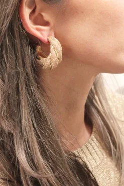 Classic Glitter Oorbellen Twist Creole M