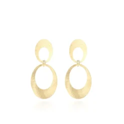 Classic Oorbel Dubbel Open Ovaal Satin