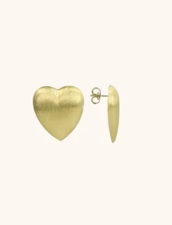 Classic Oorbellen Brushed Stud Hart L