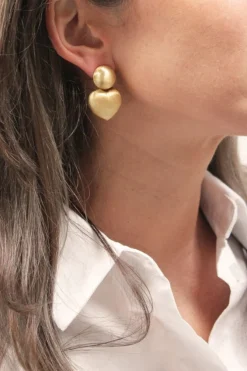 Classic Oorbellen Brushed Hart Thick Xs