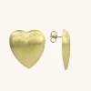 Classic Oorbellen Brushed Stud Hart Xl