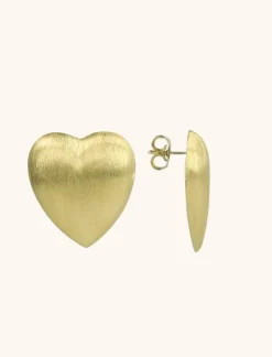 Classic Oorbellen Brushed Stud Hart Xl