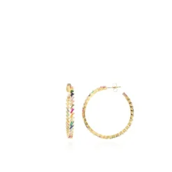 Classic Oorbellen Creool Regenboog L
