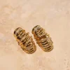 Classic Oorbellen Croissant Stones