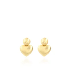 Classic Oorbellen Hart S Brushed