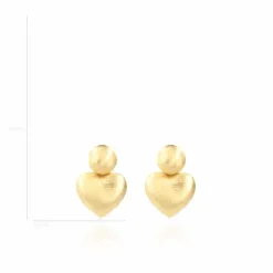 Classic Oorbellen Hart S Brushed