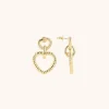 Classic Oorbellen Hart Twist Pendant S
