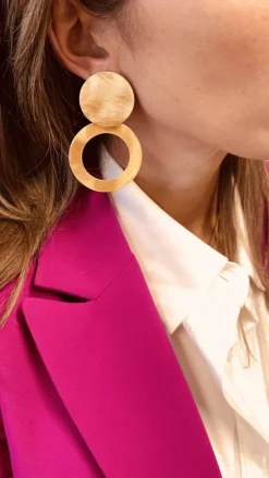 Classic Oorbellen Open Rond Hammerd Xl