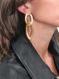 Classic Oorbellen Satin Oval Charm L