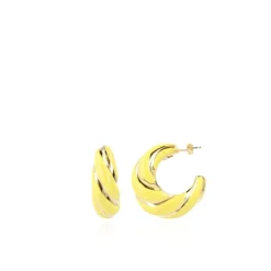 Classic Oorbellen Twist Creool M Geel