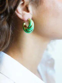 Classic Oorbellen Twist Creool S Turquoise