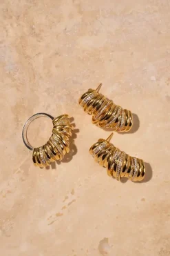 Classic Ring Croissant Stones