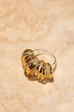 Classic Ring Croissant Stones