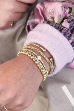 Elastic Pearl M Armband